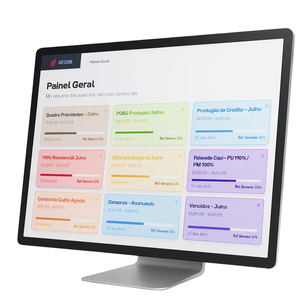 Visão geral da interface do GECOM