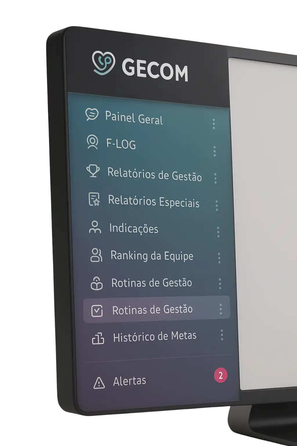 Tela de Relatórios de Gestão