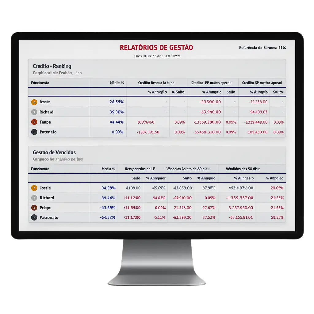 Tela de Ranking da Equipe